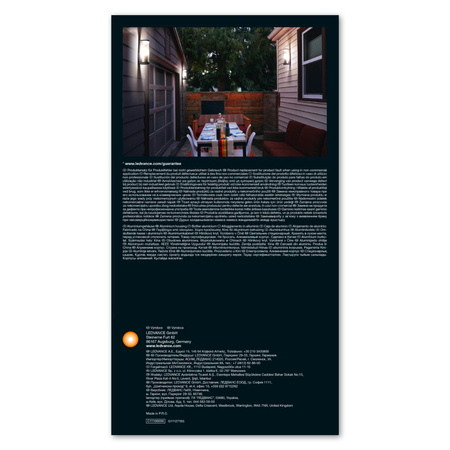 Lampa Ogrodowa Zewnętrzna Kinkiet Elewacyjny LED IP44 Szary Endura Ledvance