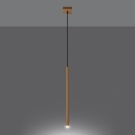 Lampa Sufitowa Wisząca Zwis G9 Żyrandol Tubularna Złota Nowoczesna Pastelo Sollux