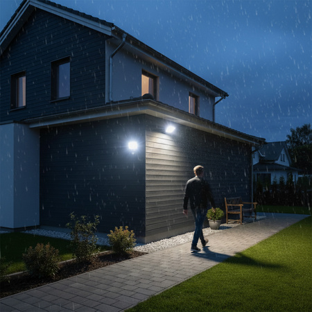 Naświetlacz LED Halogen Zewnętrzny Reflektor 50W 6500K 4500lm IP65 z Czujnikiem Ruchu i Zmierzchu SENSOR FLOODLIGHT LUX OSRAM