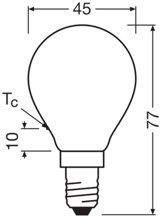 3x Żarówka LED P45 Kulka E14 5.9W = 60W 806lm 6500K Zimna 300° BASE Osram