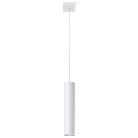 Lampa Sufitowa Wisząca Zwis GU10 Tubularna Biała Nowoczesna Lagos Sollux