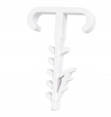 Uchwyt Hakowy Montażowy Podwójny USMP-2-BIS YDYp do Przewodów Płaskich 500szt ECOLIGHT