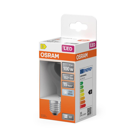 Żarówka LED A60 E27 11W = 100W 1521lm 4000K Neutralna 320° Retrofit Filament CLASSIC Osram