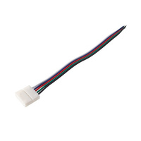 Złączka taśmy LED RGB+W 10mm JEDNOSTRONNA Zatrzask z przewodem