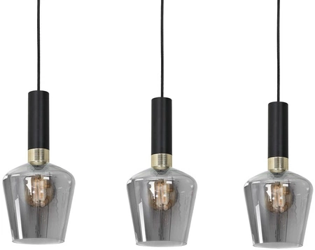Lampa wisząca czarna MiLAGRO ROMA BLACK 3x E27