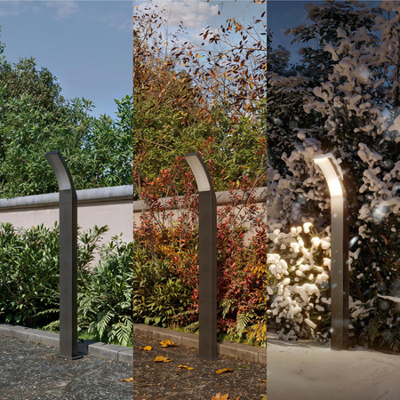 Lampa Ogrodowa Stojąca Zewnętrzna LED 4.3W 800lm 2700K Ciepła SŁUPEK 96cm IP44 Antracyt UltraEfficient Splay Philips