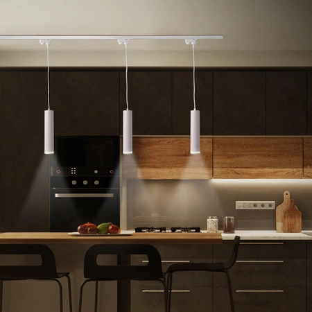 Zestaw Szynowy Szynoprzewód Szyna Listwa 1-Fazowa + 3x Reflektor GU10 Biała PARIS Sanico Goldlux