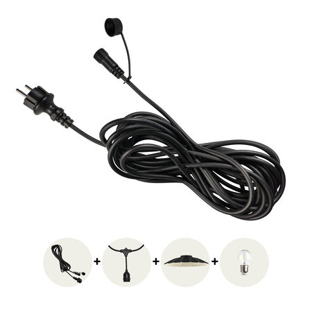 Sterownik Kabel Zasiljający Przewód do Girlandy CRETE PC 10m IP44 Design Kobi