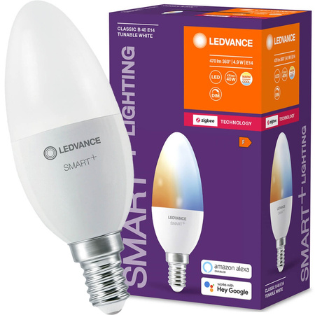 Żarówka LED E14 B40 4,9W 470lm CCT LEDVANCE SMART+ ZigBee Ściemnialna