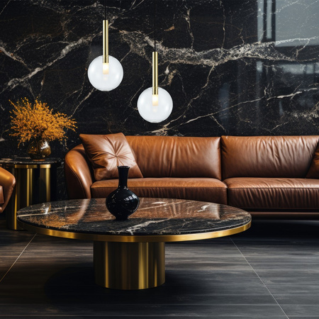 Lampa Wisząca Sufitowa NIKO Złota 1xG9 fi 200 Milagro