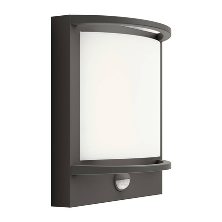 Lampa Ogrodowa LED Kinkiet Elewacyjny SAMONDRA 3,8W Czujnik Ruchu 2700K Ciepła IP44 Antracyt PHILIPS