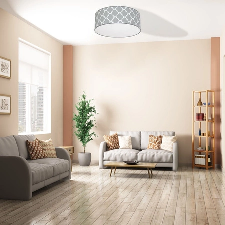 Lampa Wisząca Sufitowa PIERRE Szara 3xE27 Milagro