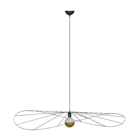 Lampa Sufitowa LED Wisząca ESKOLA E27 Druciana 110cm Czarna SOLLUX