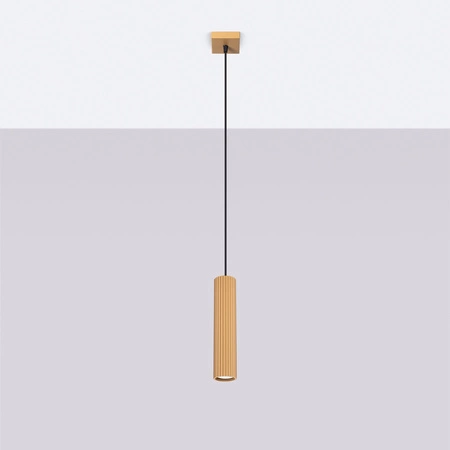 Lampa Wisząca Sufitowa Zwis Tuba Spot 1x GU10 Złota Karbon Deep Space SL.1554 Sollux