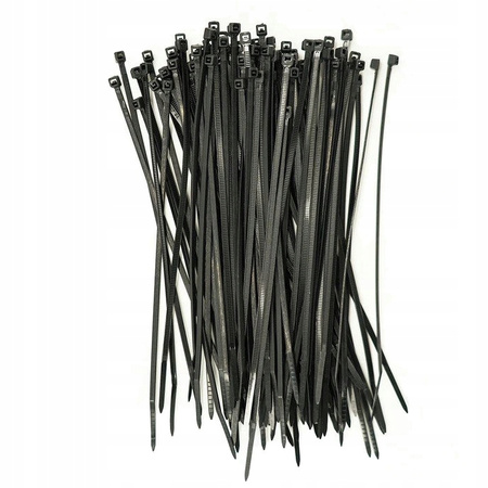 Opaska Zaciskowa Kablowa 370/7,6mm Czarna 100 sztuk