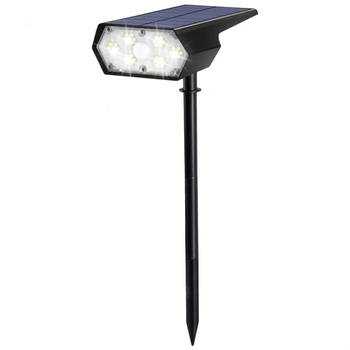 Reflektor Solarny LED Lampa Kierunkowa Wbijana IP44 Czujnik Zmierzchu