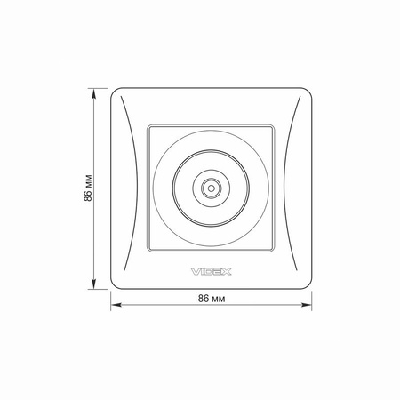 Gniazdo Pojedyncze Antenowe Telewizyjne Natynkowe Białe BINERA VIDEX