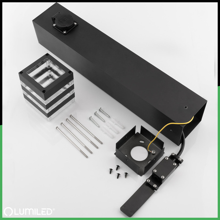 Lampa Ogrodowa Słupek Zewnętrzny Stojący E27 LED z Gniazdem TAXUS 2 80cm LUMILED