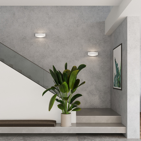 Lampa Ścienna Kinkiet G9 eliptyczny Biała Nowoczesna Toni Sollux