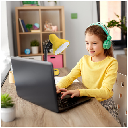 Lampka Biurkowa Oprawa Stołowa Regulowana E27 Żółty Śmieszek Kobi