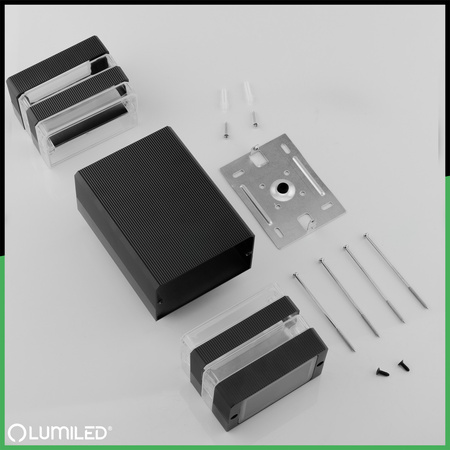 Lampa Ogrodowa Kinkiet Elewacyjny góra dół GU10 Czarny PROTEA LUMILED