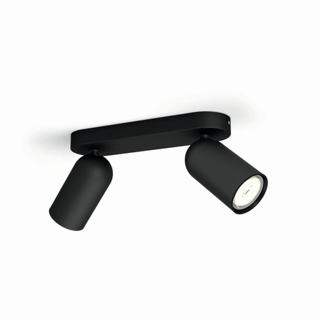 Lampa Sufitowa Reflektor Natynkowy 2 x GU10 Czarna Pongee Philips