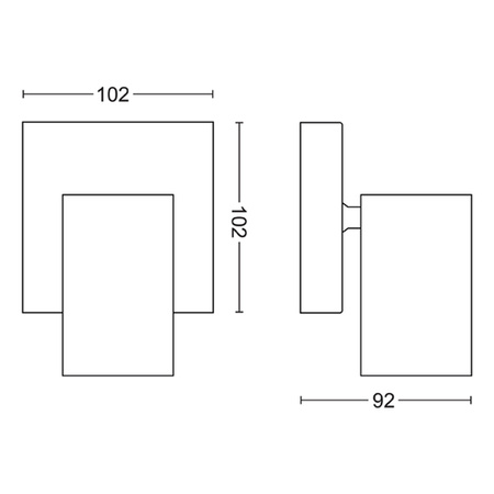 Lampa Ścienna Kinkiet GU10 Biała Kosipo Philips