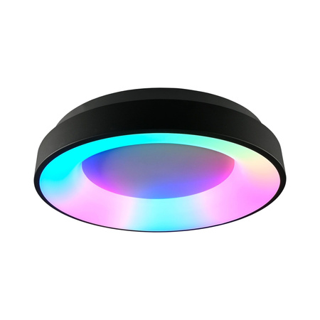 Plafon LED Lampa Sufitowa Natynkowa 72W 7500lm 2700-6000K CCT + RGB Czarna Ściemnialna + Pilot EDGE Videx