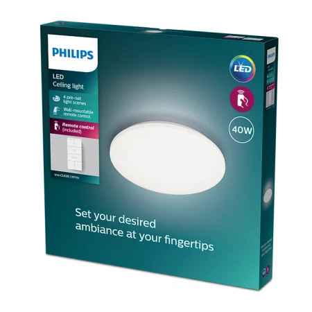 Plafon LED Lampa Sufitowa 40W CCT 2700-6500K ŚCIEMNIALNY 47cm IZSO + PILOT PHILIPS