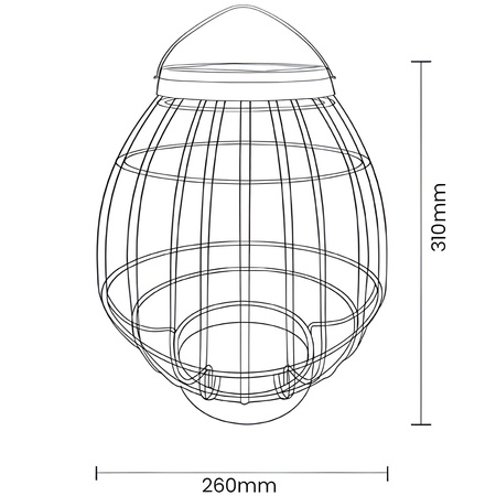 Lampa Solarna LED Zewnętrzna Ogrodowa Stojąca Wisząca Latarenka 3000K IP44 Czujnik Zmierzchu