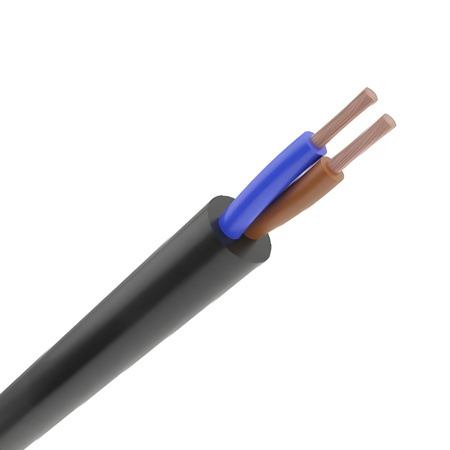 Przewód Kabel OMY 300/300V 3x1,5mm Czarny 1m ELEKTROKABEL