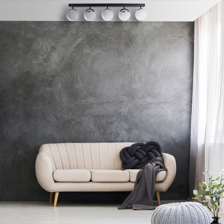 Lampa Sufitowa SFERA Czarna Chrom 5xE14 Milagro