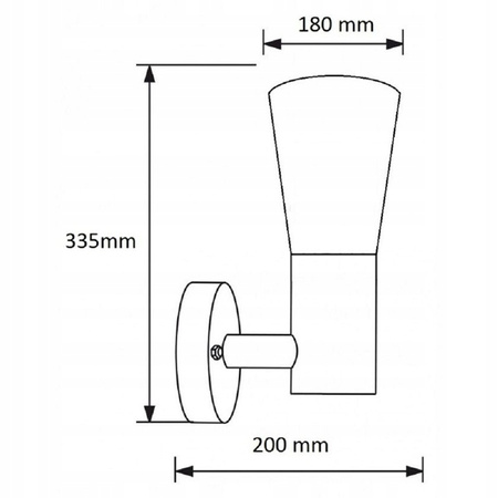 Lampa Ogrodowa LED Kinkiet Elewacyjny BELLA E27 Chrom Volteno