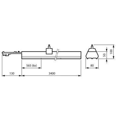 Lampa LED Oprawa Liniowa 100W 340cm 4000K CoreLine Trunking Gen2 PHILIPS