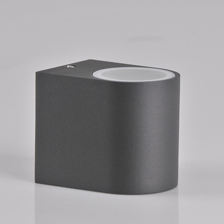 Kinkiet ogrodowy zewnętrzny na LED 1x GU10 BOSTON GOLDLUX (Polux) ALUMINIUM SZARY owalny