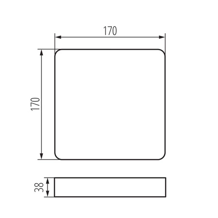 Ramka Oprawy Downlight TAVO LED 18W Kwadratowa Biała KANLUX