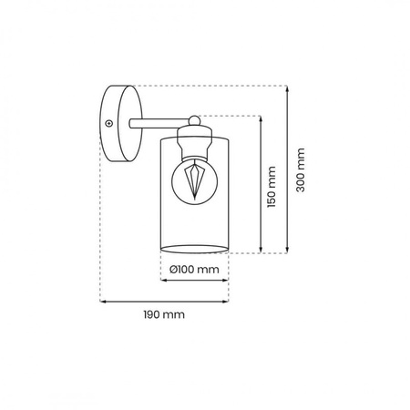 Lampa Ścienna Kinkiet CHIC 1xE27 Milagro
