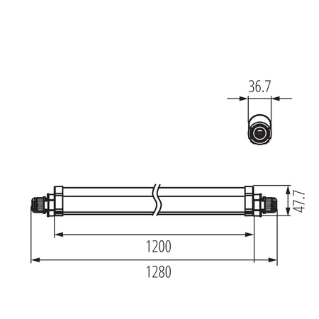 Oprawa Liniowa Lampa Sufitowa LED 40W 120cm 4800lm 4000K Neutralna 145° IP65 Natynkowa Biała TP KANLUX