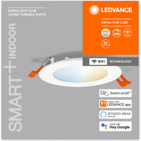 Oprawa Podtynkowa Panel LED DOWNLIGHT 4,5W 550lm CCT 12cm SMART+ WIFI LEDVANCE