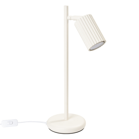 Lampa Biurkowa Stojąca Stołowa Nocna 1x GU10 Beżowa Karbon Deep Space SL.1605 Sollux