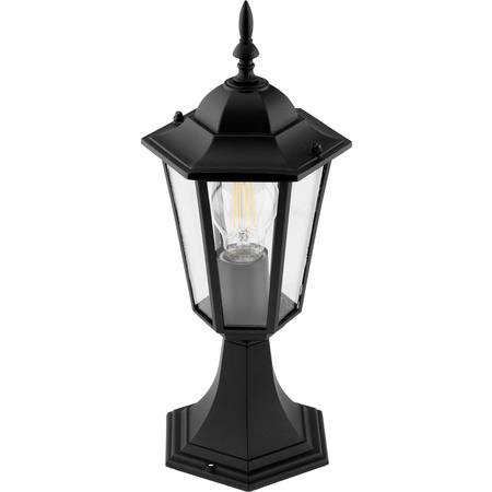 Lampa Ogrodowa Zewnętrzna E27 SŁUPEK LATARNIA 39cm Czarna BELLIS LUMILED