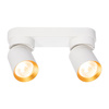 Lampa Sufitowa ANDY 2xGU10 Biały Złoty Milagro