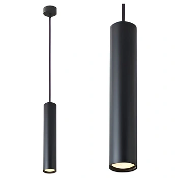 Lampa Wisząca Sufitowa KEON GU10 Regulowana Tuba Czarna MASTERLED