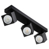 Lampa Sufitowa Ścienna Reflektor 3xGU10 QUANTUS Czarna