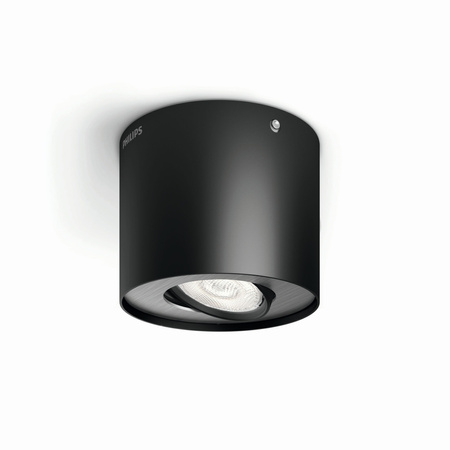 Oprawa Natynkowa Lampa Sufitowa LED 4.5W 500lm 2700K Czarna Phase Philips