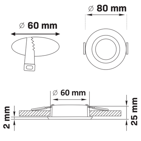 Oprawa Podtynkowa Punktowa Spot GU10 Złota FEBE Sanico Goldlux