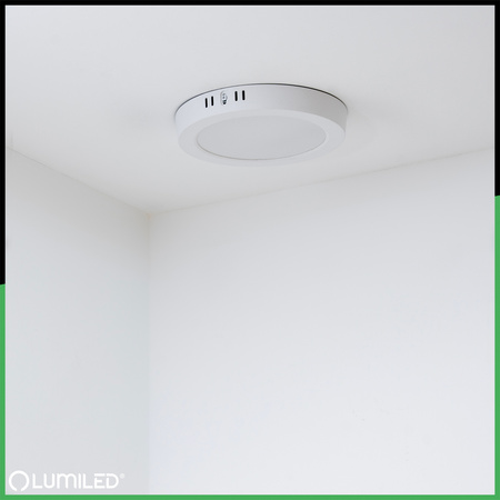 Oprawa Natynkowa Lampa LED Sufitowa 12W Okrągła 4000K GLOW Biała LUMILED