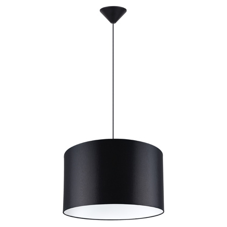 Lampa Sufitowa Wisząca Zwis E27 Żyrandol Owalna Czarna Minimalistyczna Nova Sollux