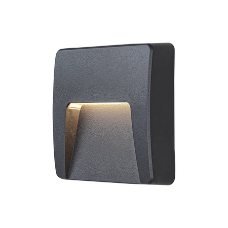 Lampa Ogrodowa Zewnętrzna Kinkiet Elewacyjny LED 3W 100lm 4000K IP65 Antracyt Industrialny Trento Rabalux