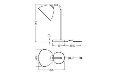 Lampa Stołowa Oprawa Biurkowa Stojąca Dekoracyjna E14 Biały USB-C Decor Ledvance